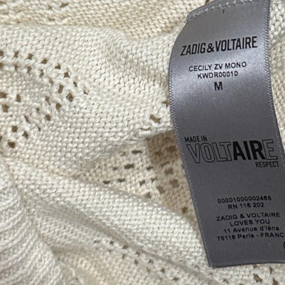 Zadig & Voltaire Cecily Monogram Long Sleeve Sweater Dress - Picture 9 of 10